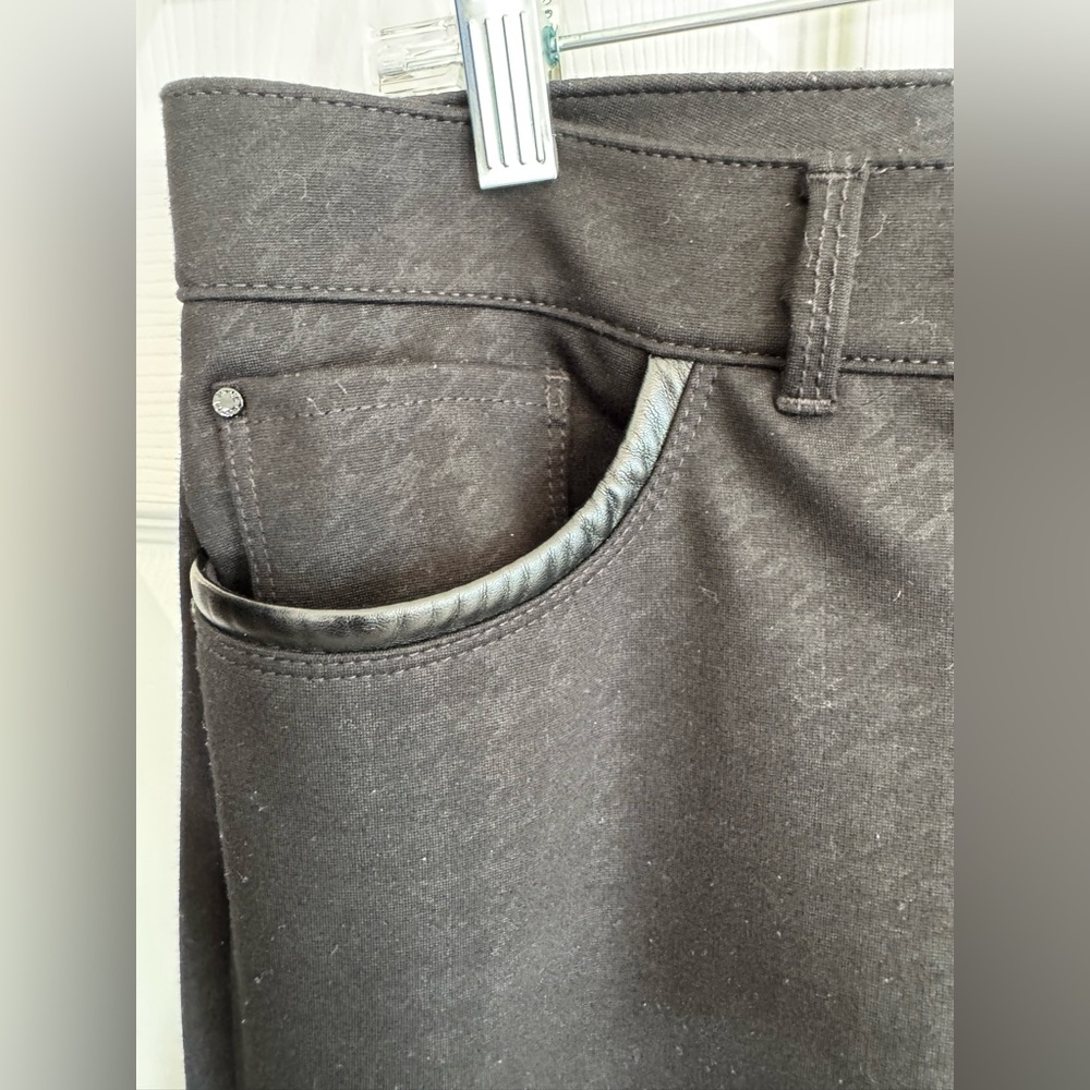 White House Black Market Textured Black Skinny Pants - Picture 4 of 11